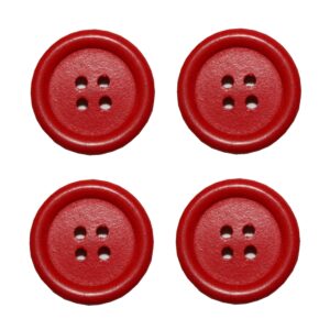 Knopf Holzknopf 20mm 4 loch Holz 4 Stück (0062)