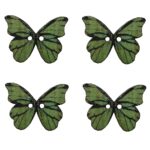 Knopf Holzknopf Schmetterling 28mm 2 loch Holz 4 Stück (0101)