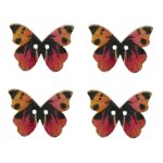 Knopf Holzknopf Schmetterling 28mm 2 loch Holz 4 Stück (0103)