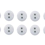 Knopf Knöpfe 10mm 2 loch hellblau 10 Stück (0116)