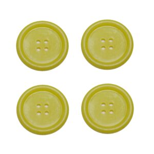 Knopf Knöpfe 30mm 4 loch gelb 4 Stück (0133)