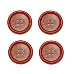 Knopf Knöpfe 30mm 4 loch rot 4 Stück (0136)