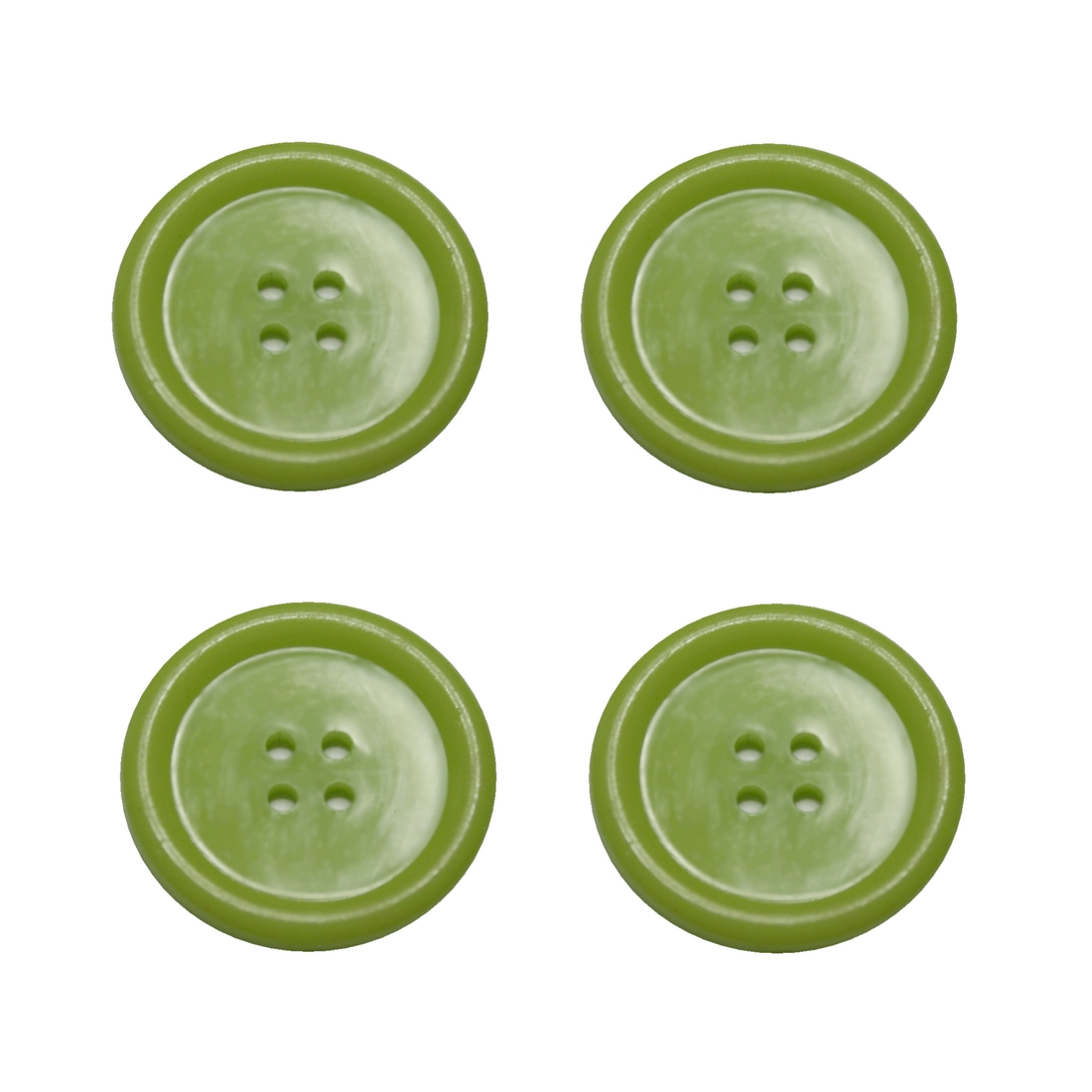 Knopf Knöpfe 30mm 4 loch grün 4 Stück (0142)
