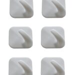 Handtuchhaken 6er Pack Kunststoff 45x45mm weiß (0211)