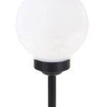 LED Solar Gartenlampe XL rund 19x50cm schwarz (0221)