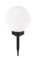 LED Solar Gartenlampe XL rund 19x50cm schwarz (0221)