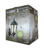 Außenlampe Wandlampe Luna E27 schwarz (0222)