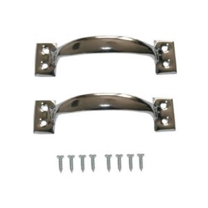 Handgriff Set Griff Bügel 12 cm verchromt silber 2 Stück (0253)