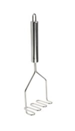 Kartoffelstampfer Stampfer Wellenform Edelstahl 25 cm Silber (0263)
