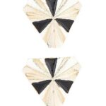 Ohrstecker Dreieck schwarz gold (0011)