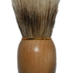 Rasierpinsel Holz mit Goldring, ca. 10 cm, 3 cm Ø (9694)