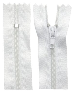 Reißverschluss 12 cm spiralförmig 3 mm nicht trennbar weiß (1200)