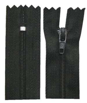 Reißverschluss 20 cm spiralformig nicht trennbar schwarz (2001)