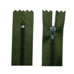 Reißverschluss 20 cm spiralformig nicht trennbar oliv (2015)
