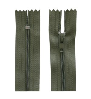 Reißverschluss 22 cm spiralförmig nicht trennbar oliv (2250)
