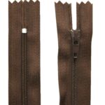 Reißverschluss 30 cm spiralformig nicht trennbar braun (3006)
