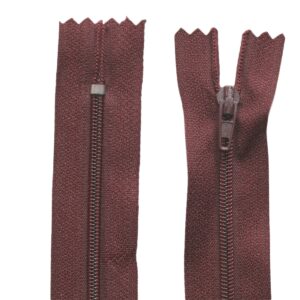 Reißverschluss 30 cm spiralformig 3 mm nicht trennbar braun (3021)