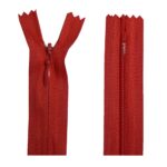 Reißverschluss 50 cm spiralförmig nicht trennbar rot (5004)