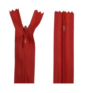 Reißverschluss 50 cm spiralförmig nicht trennbar rot (5004)