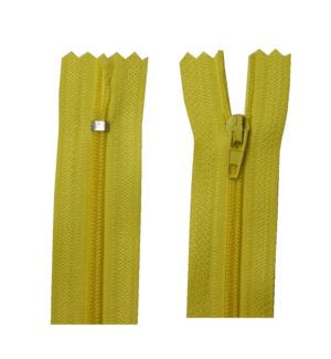 Reißverschluss 40 cm spiralförmig nicht trennbar gelb (4011)