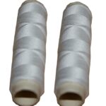 Nähmaschinen Obergarn Nähgarn Baumwolle 2 Rollen je 50m 50/3 weiß (1000)