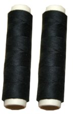 Nähmaschinen Obergarn Nähgarn Baumwolle 100m 2 x 50m schwarz (1001)