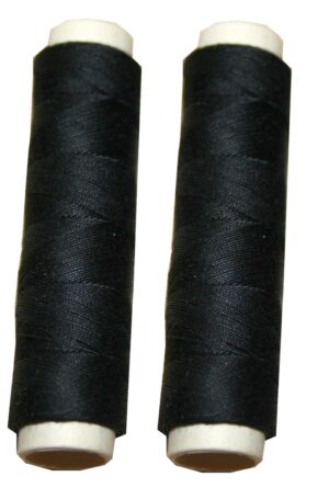 Nähmaschinen Obergarn Nähgarn Baumwolle 2 Rollen je 50m 50/3 schwarz (1001)