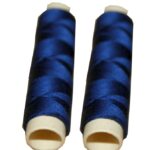 Nähmaschinen Obergarn Nähgarn Baumwolle 100 m 2 x 50m blau (1026)