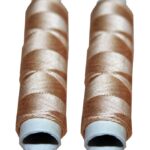 Nähmaschinen Obergarn Nähgarn Baumwolle 100 m 2 x 50m beige (1033)