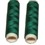 Nähmaschinen Obergarn Baumwolle 100 m 2 Rollen je 50 m 50/3 tannengrün (1053)