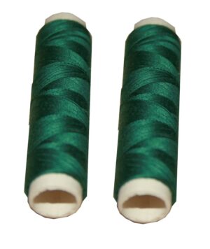 Nähmaschinen Obergarn Baumwolle 100 m 2 Rollen je 50 m 50/3 tannengrün (1053)