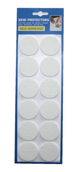 Filzgleiter Möbelgleiter Stuhlgleiter selbstklebend weiß (0068)