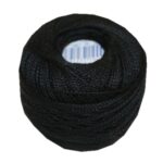 PERLOVKA Kreuzstichgarn Baumwolle Perlgarn 10g 85m schwarz (9992)