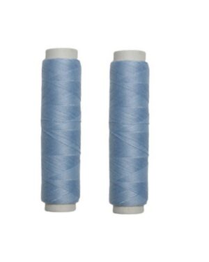 Nähmaschinen Obergarn Nähgarn Baumwolle 2 Rollen je 50 m grau (1017)