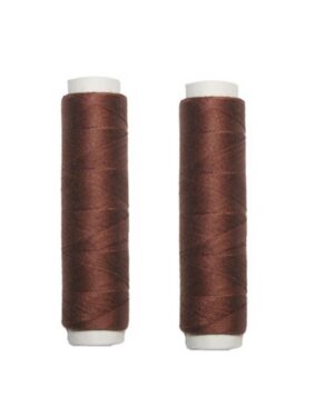 Nähmaschinen Obergarn Nähgarn Baumwolle 2 x 50m braun (1038)