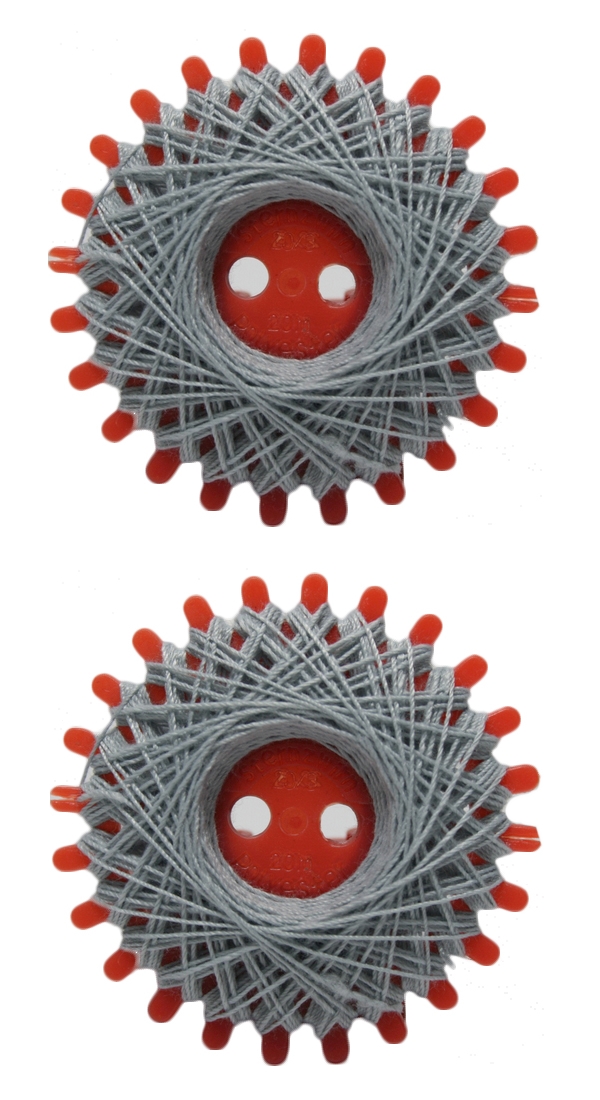 Sternzwirn Polyester 20/3 2x20m silbergrau 2 Stück (1004)