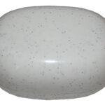 Seifendose aus Kunststoff Seifenschale 10,5x7,5x5cm weiß gesprenkelt (0006)