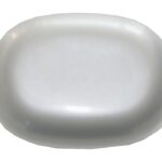 Seifendose aus Kunststoff Seifenschale 10,5x7,5x5 cm silber (0008)