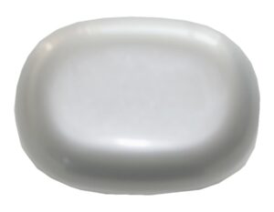 Seifendose aus Kunststoff Seifenschale 10,5x7,5x5 cm silber (0008)