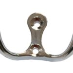 Kleiderhaken Schraubhaken doppelt Metall silber (0223)