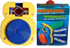 Bicyle Hupe Fahrradklingel gelb - blau (8203)