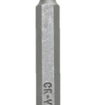 Bit Sechskant mit Loch Bohrung SH4 Chrom-Vanadium 75 mm (0102)