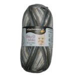 Strickgarn Garn Bravo Baby 50g 185m grau schwarz (0200)
