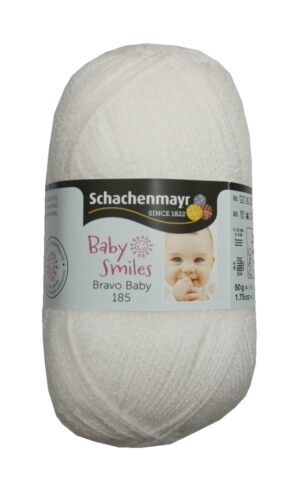 Strickgarn Garn Bravo Baby 50g 185m weiß (1001)