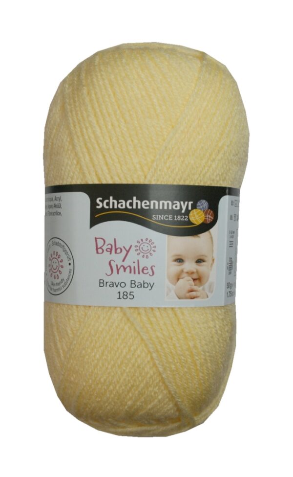 Strickgarn Garn Bravo Baby 50g 185m hellgelb (1021)