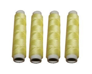 Nähmaschinen Nähgarn 200 m 4 x 50m Polyester 40/2 hellgelb (1076)