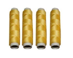 Nähmaschinen Nähgarn 200 m 4 x 50m Polyester 40/2 gelb (1078)