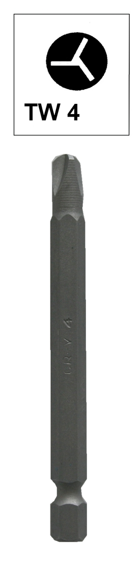 Bit Tri Wing TW4 Dreiflügler Chrom-Vanadium 75 mm (0079)