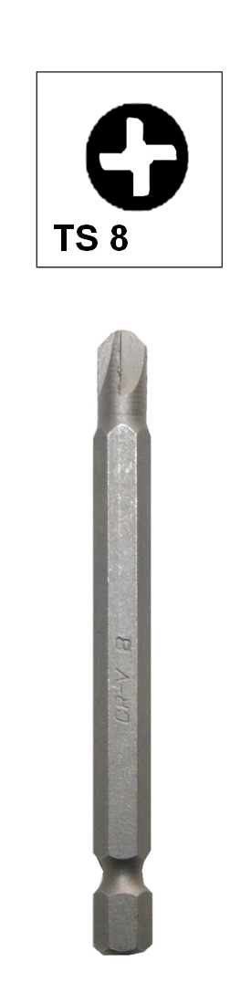 Bit Torq Set TS8 Vierflügler Chrom-Vanadium 75 mm (0081)