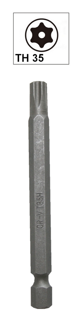 Bit Torx mit Loch Bohrung TH35 Chrom-Vanadium 75 mm (0091)